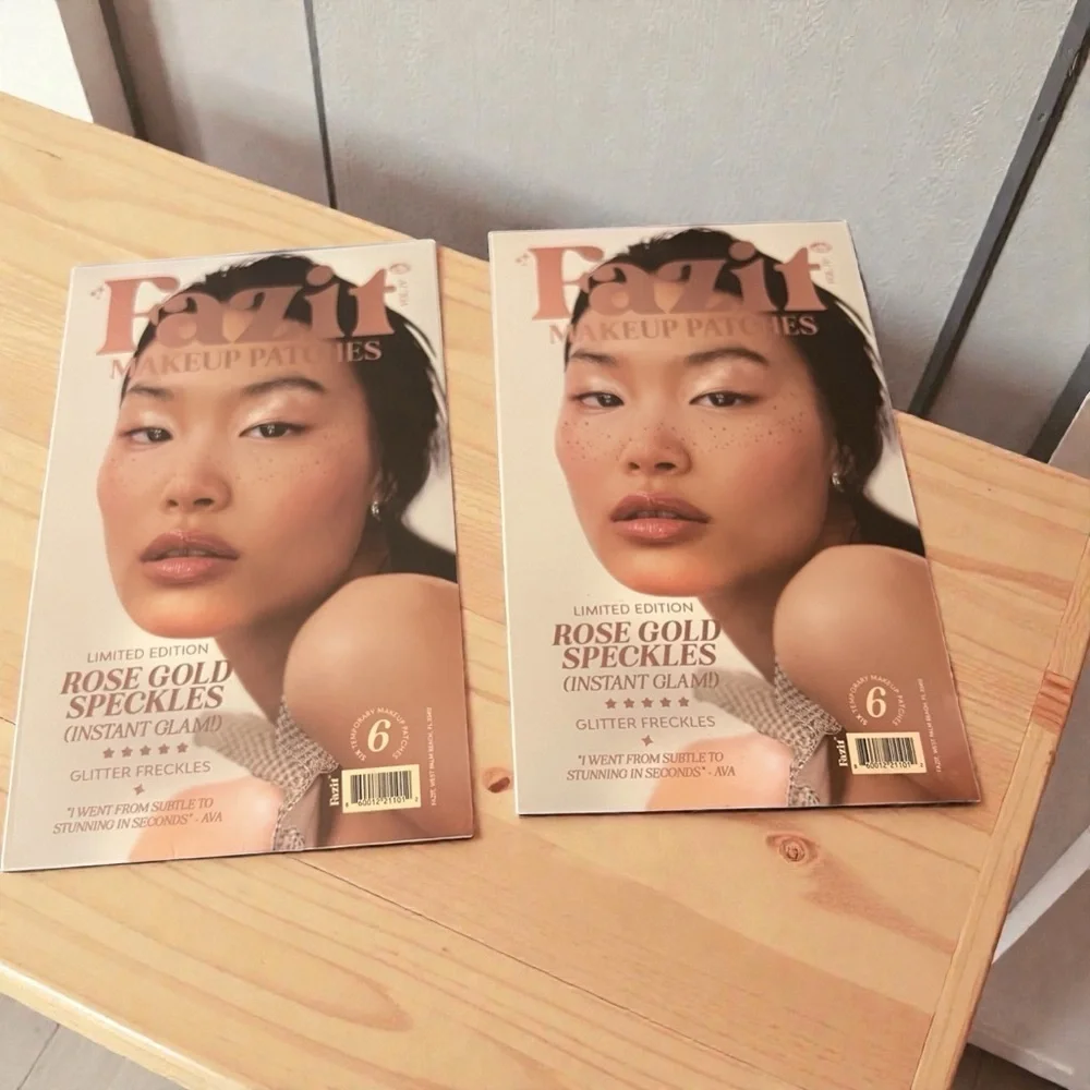 Fazit Makeup Patches – Rose Gold Speckles – Glow Up Glitter Face Accessories NWT